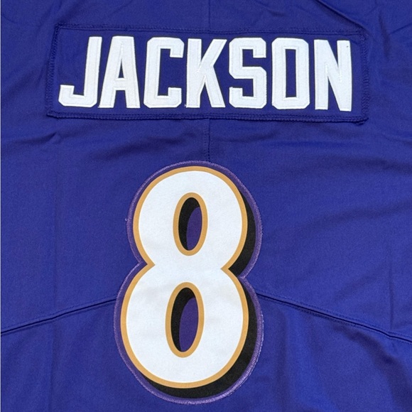 Baltimore Ravens Lamar Jackson # 8 Jersey , Unisex - Picture 2 of 16